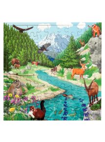 Puzzle de 81 pièces en bois, la montagne