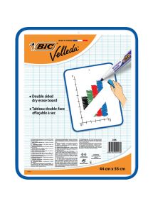 Tableau blanc Velleda double face Velleda 44 x 55cm