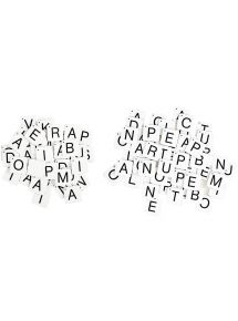 Lettres magnétiques capitales, 180 pièces