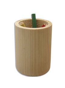 Pot à crayons en bois à décorer ø6cm, hauteur 9cm