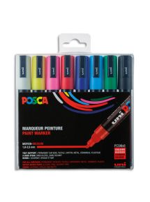 Boîte de 8 marqueurs Posca écriture 2,5mm couleurs assorties