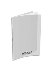Cahier 24x32cm, 96p unies, 90g, polypro incolore