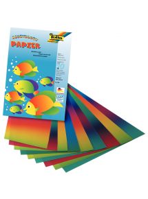 Pochette de 10 feuilles de papier arc-en-ciel, format 22,5 x 32 cm