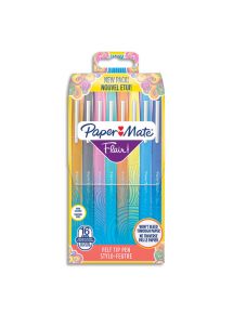 Stylo feutre Flair Original Classique, écriture 0,5mm, pochette de 16 couleurs assorties