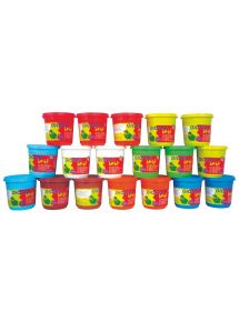 Pâte à jouer Giotto BE-BE, lot de 18 pots de 220g, couleurs assorties