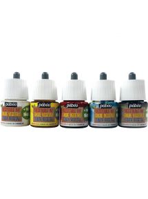 Set de 5 Flacons 45ml d'encre à dessiner végétale, couleurs primaires