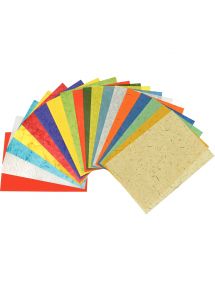 Sachet de 18 feuilles de papier naturel, format 23 x 33 cm