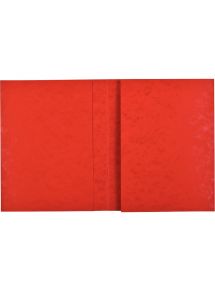 Lot de 10 protège-cahiers grands rabats en carte lustrée, pour format 24x32 cm, rouge