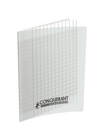 Cahier déficient visuel 17x22cm, 96p, réglure noire, grands carreaux