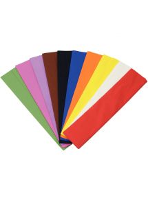Papier crépon standard, format 2x0,5m, paquet de 10 feuilles rouge