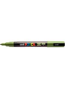 Marqueur gouache Posca pointe ogive, écriture 1,5mm, vert kaki