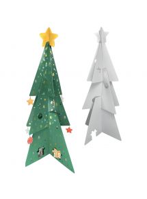 Sapin de noël géant en carton blanc a monter