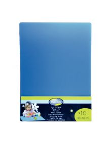 Set de table bleu translucide format 40x30cm pour activités manuelles, lot de 10