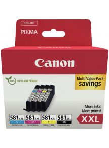 Canon 581XXL lot 4 cartouches encre NCMJ très haute capacité authentique CLI581XXL