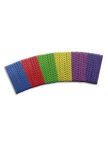 Lot de 6 élastiques de saut, longueur 3 m, à nouer, couleurs assorties