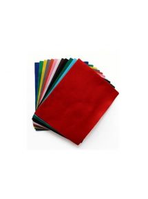 Feutrine adhésive, format 30x20cm, couleur assortie, sachet de 12