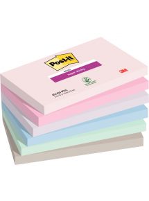 Paquet de 6 blocs notes super sticky post-it 90 feuilles 76 x 127 mm collection soulful