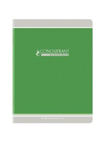 Cahier piqué 96 pages, 24x32 cm, seyès, papier 90g, vert