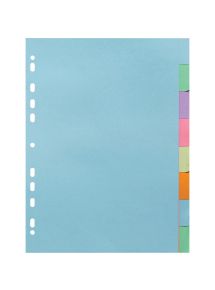 Jeu de 8 intercalaires en carte recyclée 170g, format A4