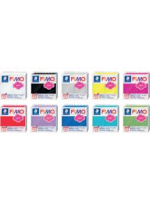 Pâte à cuire Fimo Soft 57g, lot de 10 pains coloris assortis