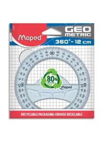 Rapporteur circulaire Geomtric 360° 12cm