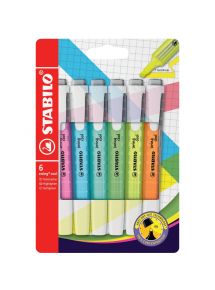 Surligneur Swing Cool pointe biseautée pochette de 4 coloris assortis standard