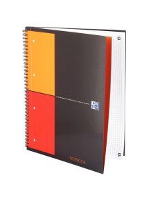 Cahier à reliure intégrale Notebook 21x29,7cm+ petits carreaux, 160 pages perforées