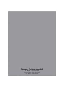 Cahier polypro 24x32cm, 96p, petits carreaux, gris
