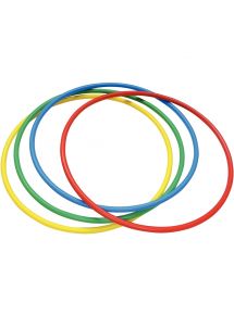 Lot de 4 cerceaux ronds diamètre 65cm, couleurs assorties