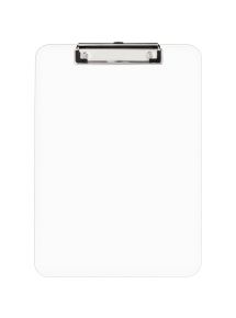 Porte-bloc transparent pour format A4, pince métallique renforcée