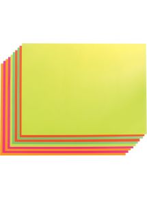 Paquet de 10 feuilles affiches 90g 60x80cm fluo assortis