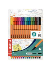 Pochette de 15 feutres Point 88 pointe fine assortis