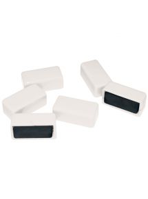 Blister de 6 punaises magnétiques 12x25 mm blanc
