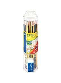 Étui de 12 crayons graphite Noris120 HB avec 1 mini gomme