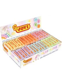 Pâte à modeler végétale Plastilina, présentoir de 30x50g, couleurs pastels assorties