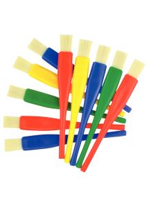 Lot de 10 pinceaux à colle, petit modèle, manche en plastique