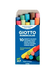 Craie non enrobée, boîte de 10, coloris assortis