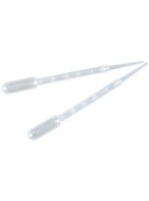 Pipette comptegoutte vide en plastique 3ml graduées, sachet de 10
