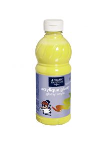 Peinture acrylique Glossy, flacon de 500ml, jaune primaire