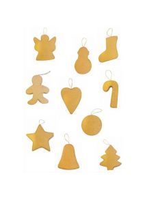 Lot de 10 formes Noël en carton à décorer, hauteur 80mm