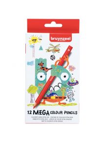 Étui de 12 crayons de couleur Méga Colours assortis