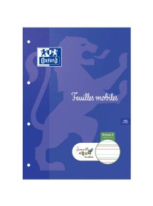 Étui de 50 feuillets mobiles perforés DYS, format A4 interligne 3 mm