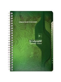 Répertoire à reliure intégrale 180 pages, format A5, petits carreaux, papier 70g