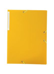 Chemise 3 rabats élastique polypro, 24x32cm, jaune