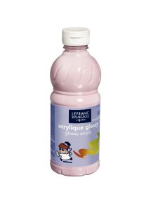 Peinture acrylique Glossy, flacon de 500ml, rose bonbon