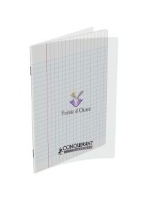 Cahier de poésie polypro 17x22cm, 48p (24 Seyès + 24 unies)