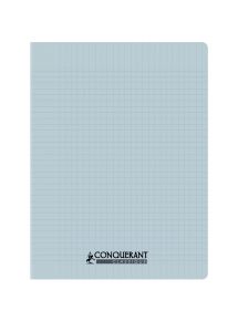 Cahier polypro 24x32cm, 96p, grands carreaux, bleu ciel