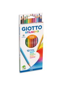 Crayon de couleur Giotto Stilnovo, pochette de 12