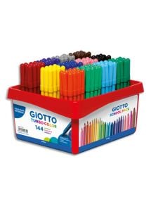 Feutre de coloriage Turbo Color pointe moyenne, schoolpack de 144