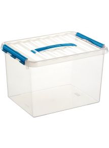 Boite de rangement QLINE 22L transparente